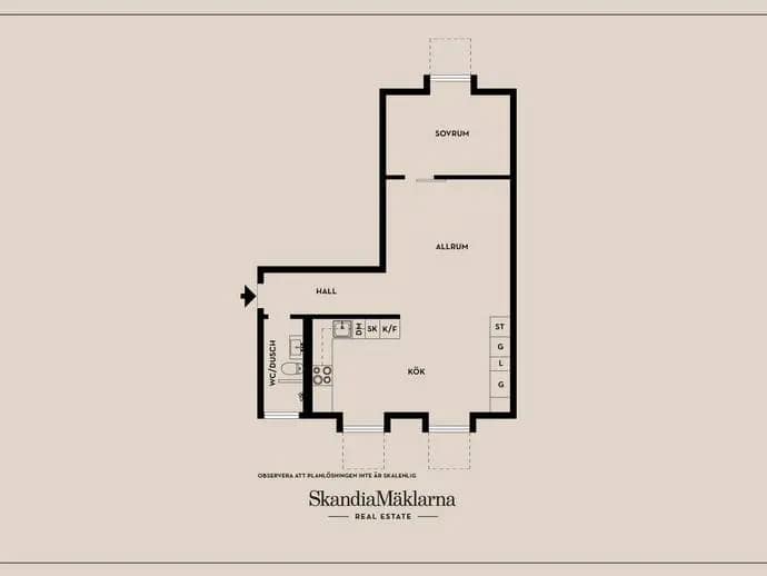 Floor plan for Kopparvägen 12