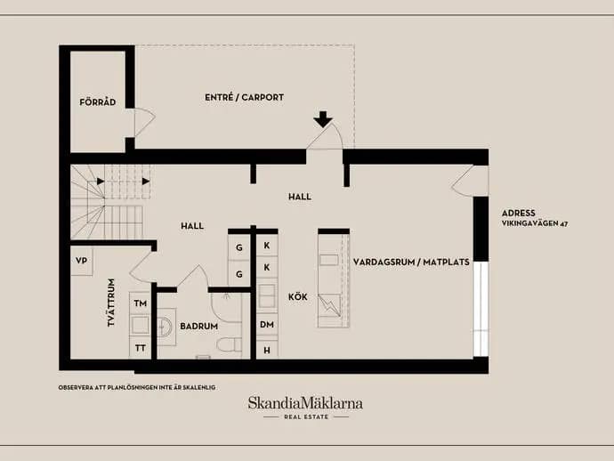 Floor plan for Vikingavägen 47