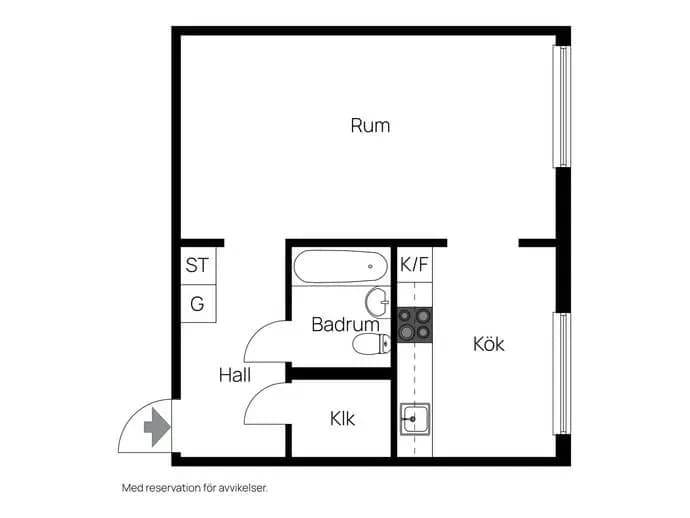 Planritning för Vaksalagatan 55