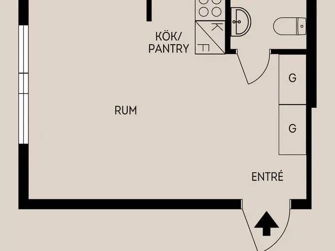 Planritning för Brunnsgatan 51B