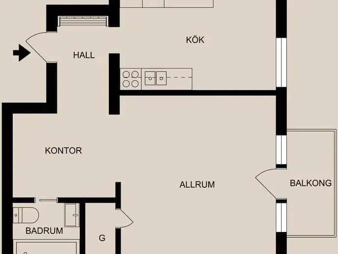 Planritning för Åbygatan 10