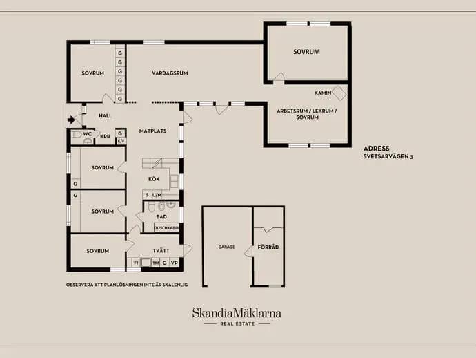 Floor plan for Svetsarvägen 3