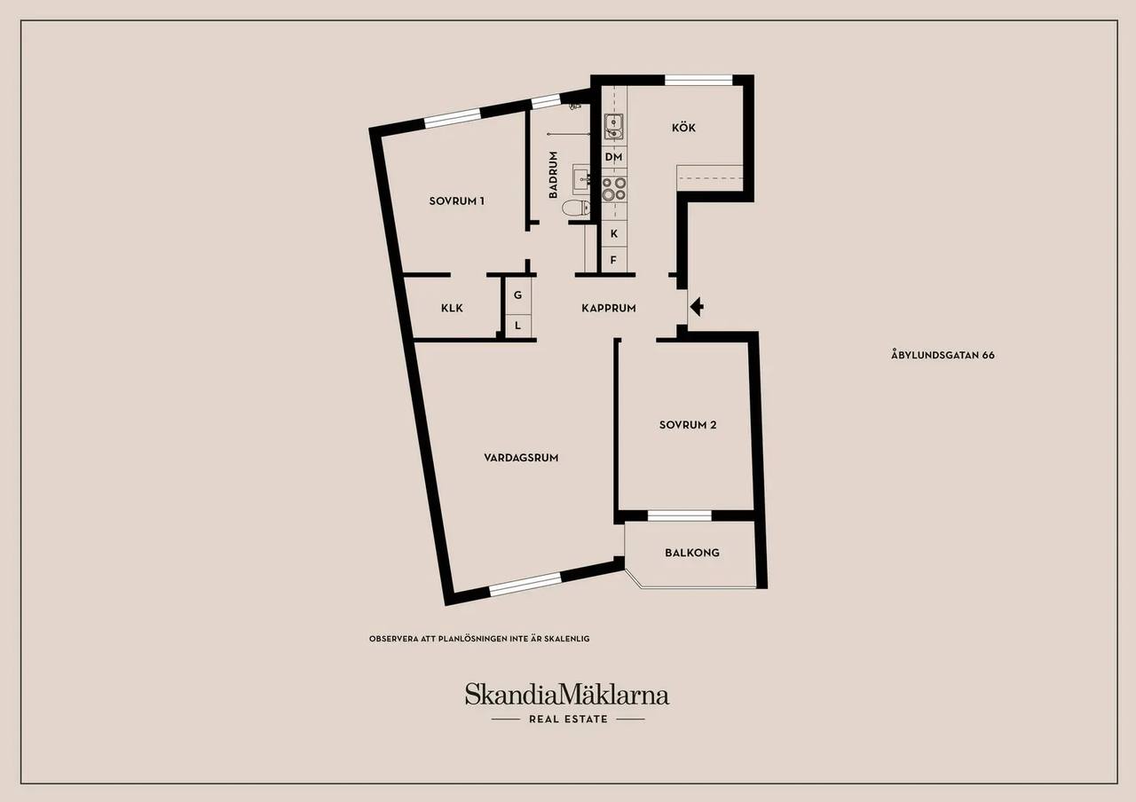 Floor plan for Åbylundsgatan 66