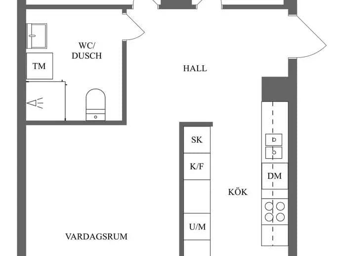 Planritning för Bråddgatan 22C