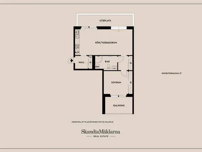 Floor plan for Konditorigatan 17
