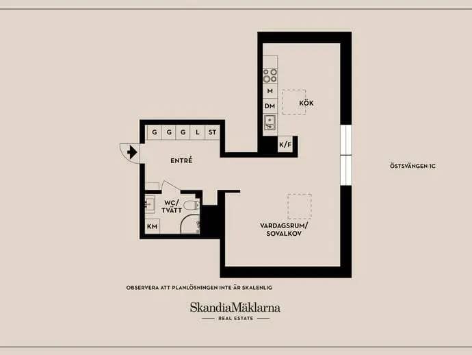 Floor plan for Östsvängen 1C