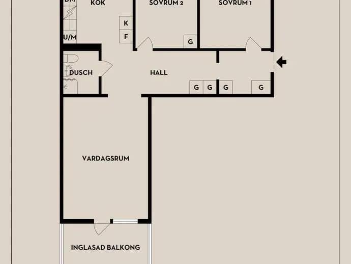 Planritning för Tallrotsgatan 17