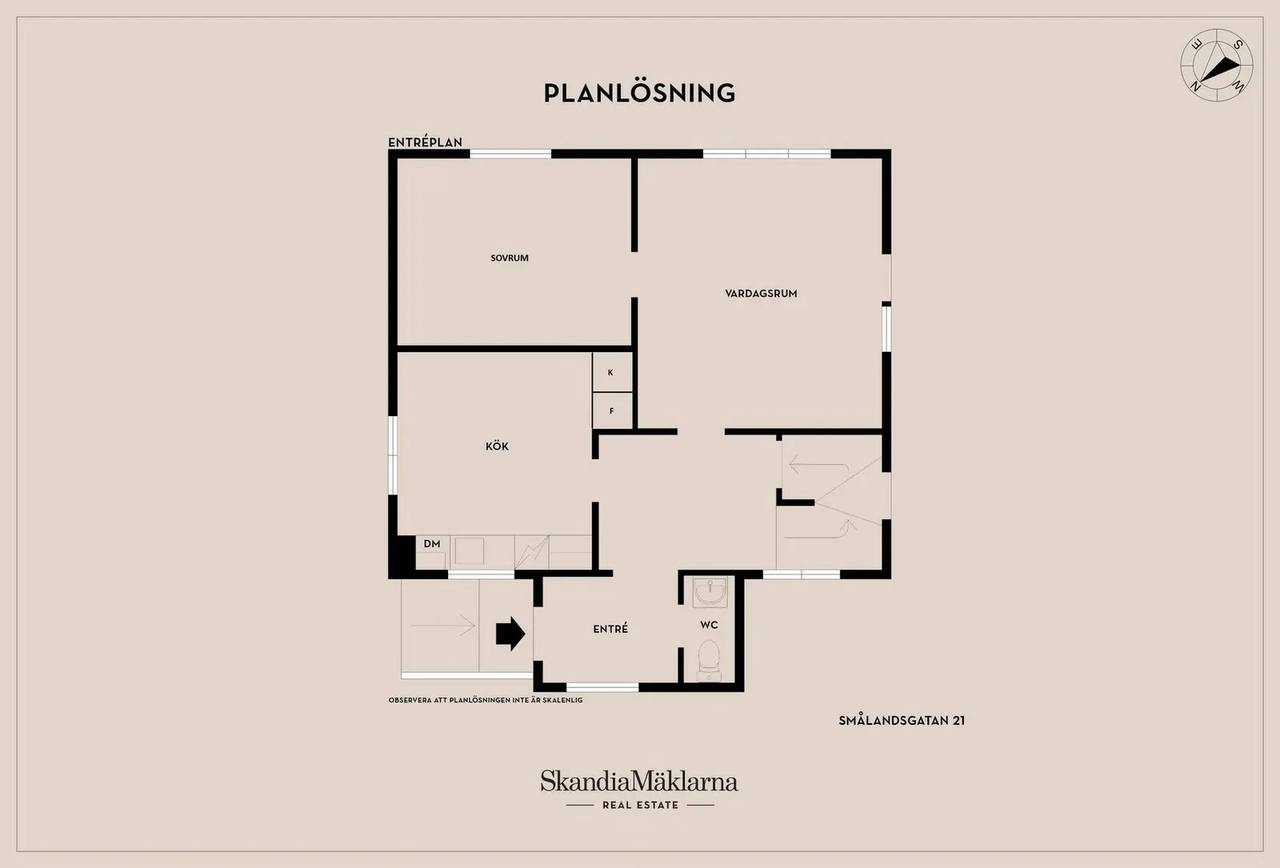 Planritning för Smålandsgatan 21