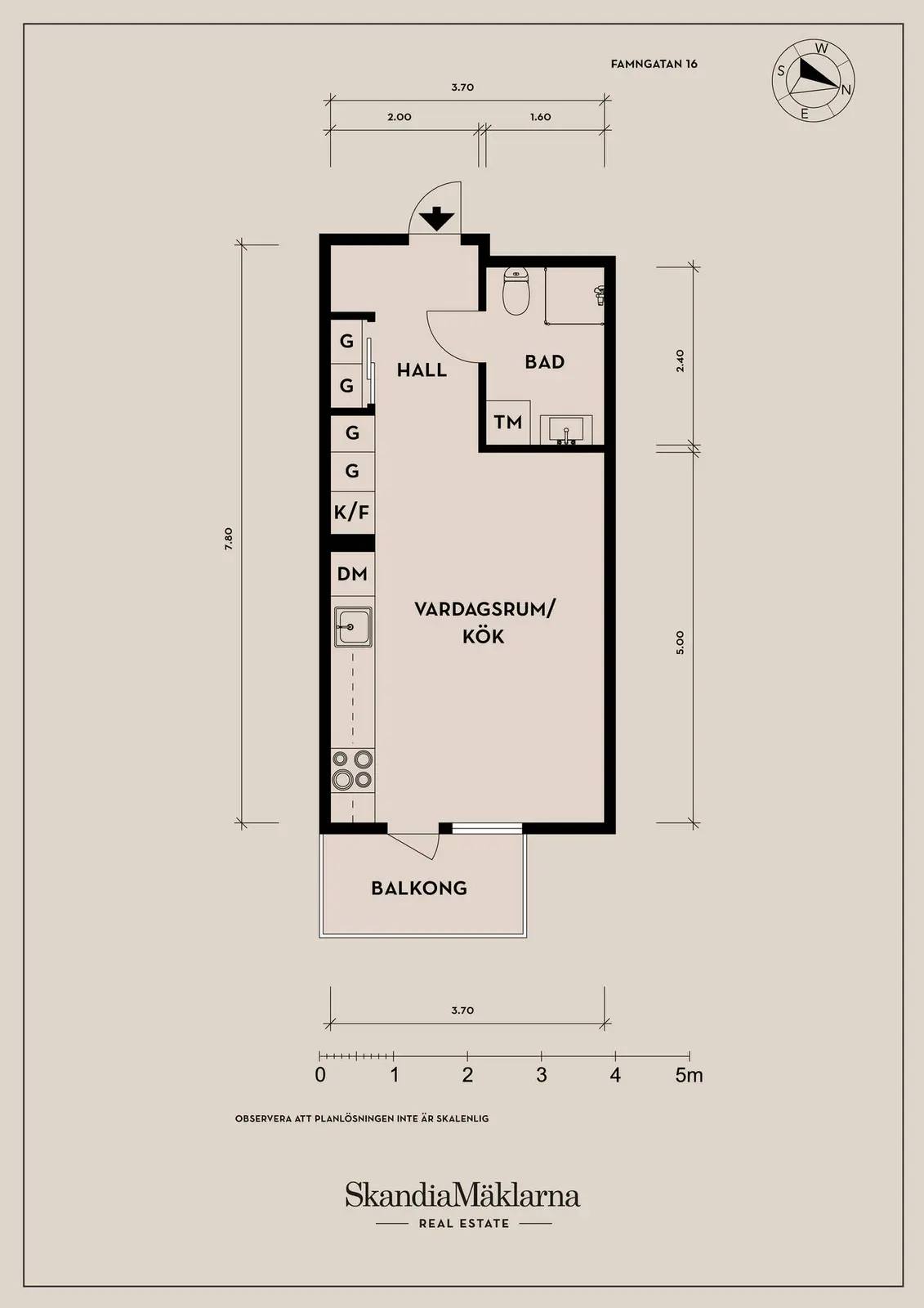 Planritning för Famngatan 16