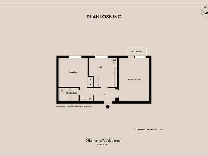Floor plan for Östermalmsgatan 37A