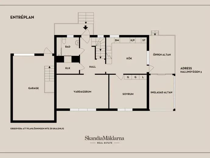 Floor plan for Hallinsvägen 3