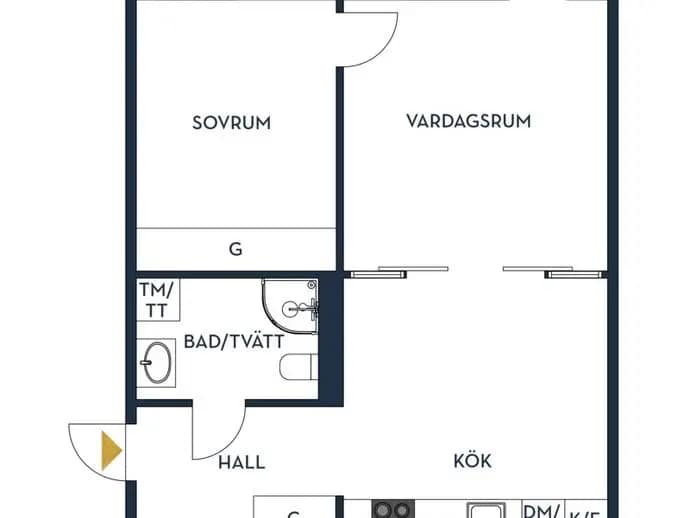 Floor plan for Munspelsgatan 26