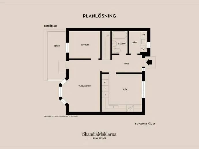 Floor plan for Berglinds väg 25