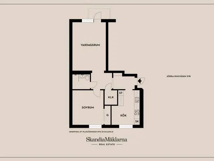 Floor plan for Södra Ringvägen 57B