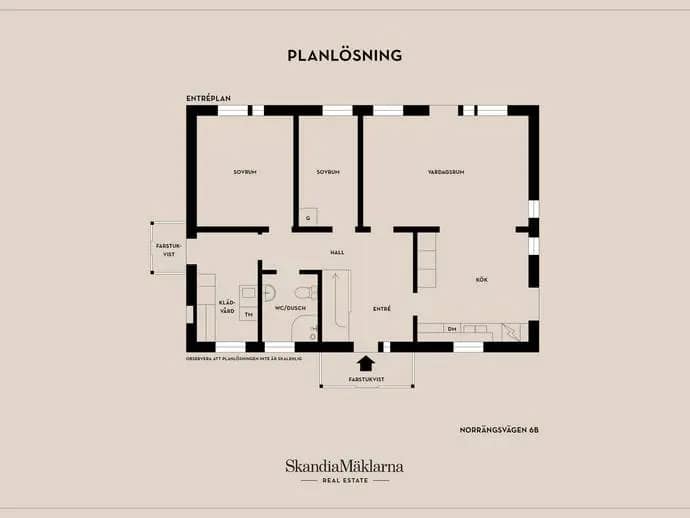 Planritning för Norrängsvägen 6B