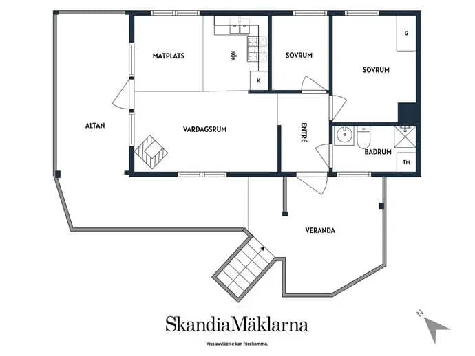 Planritning för Svansholmsvägen 3