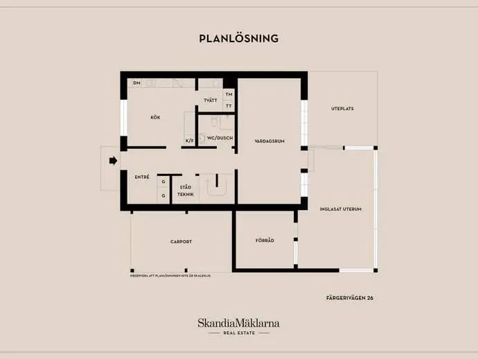 Floor plan for Färgerivägen 26