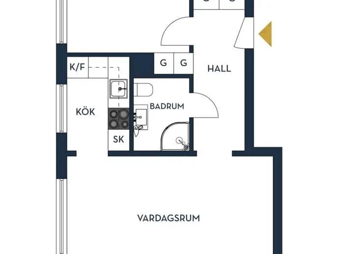 Planritning för Hammarvägen 53