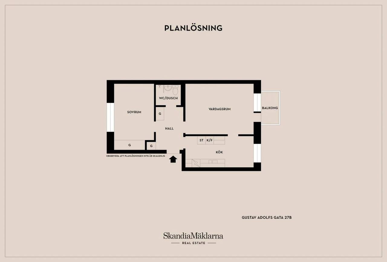 Floor plan for Gustav Adolfs gata 27B