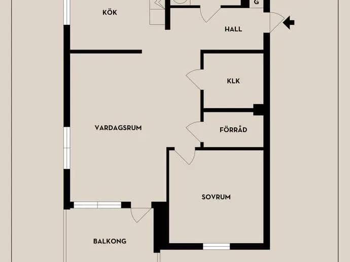 Floor plan for Mangårdsvägen 1