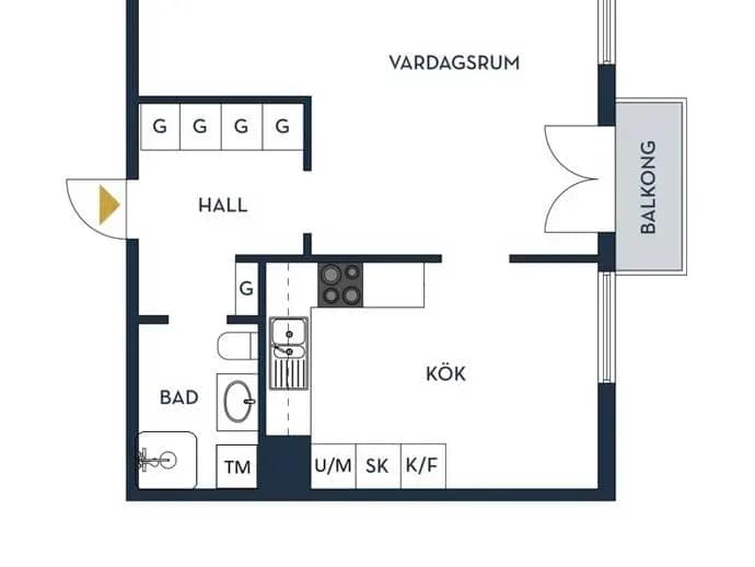 Planritning för Emaljvägen 14