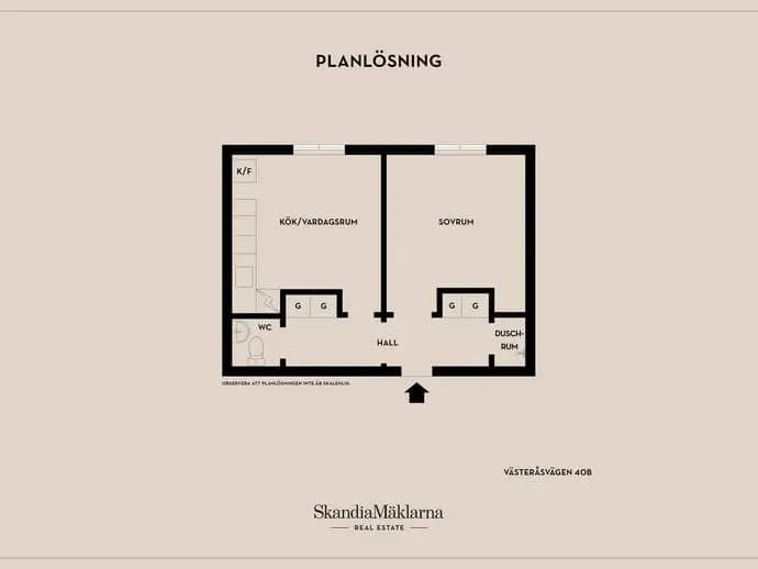 Planritning för Västeråsvägen 40B
