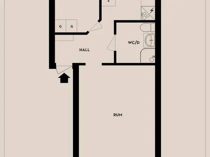 Floor plan for Björngatan 31A