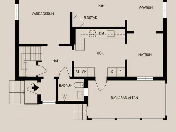 Planritning för Skalbyrakan 14