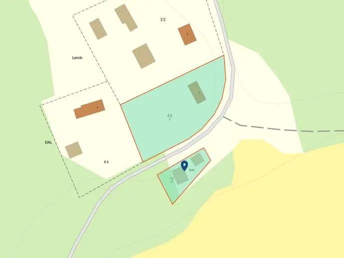 Planritning för Dal Lervik 2
