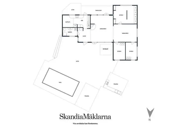Floor plan for Orrvägen 5