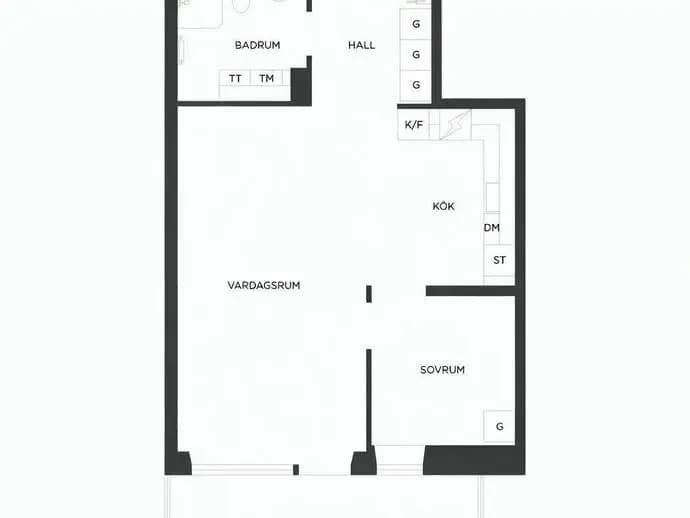 Floor plan for Fyrklöversgatan 13