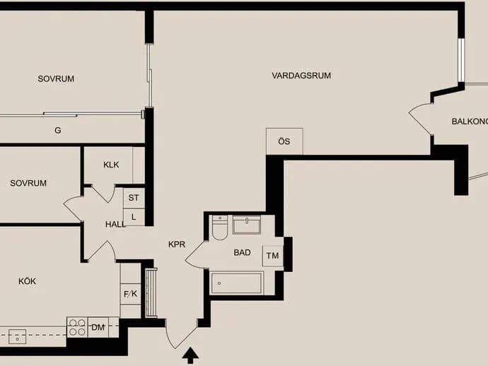 Planritning för Repslagaregatan 17B