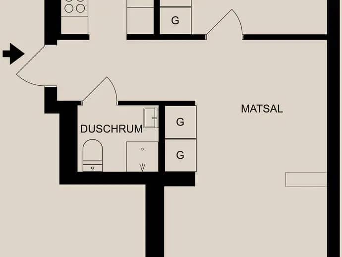 Planritning för Wadströmsgatan 6B