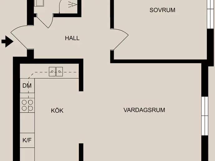 Floor plan for Nanolfsvägen 16C