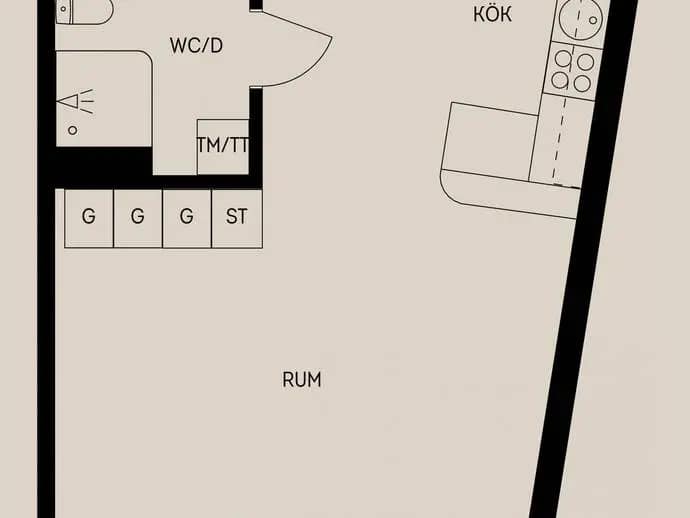 Floor plan for Dag Hammarskjölds väg 15C