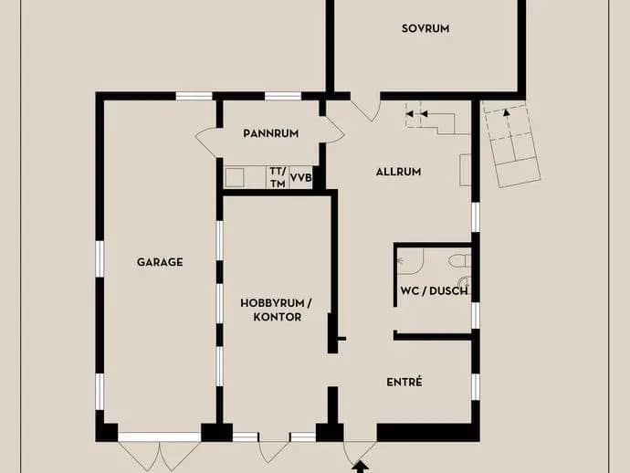 Floor plan for Östra Banvägen 29