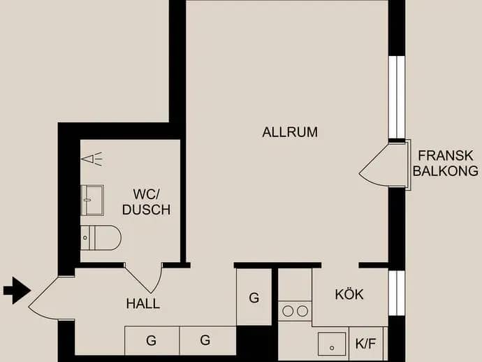 Planritning för Hagebygatan 49