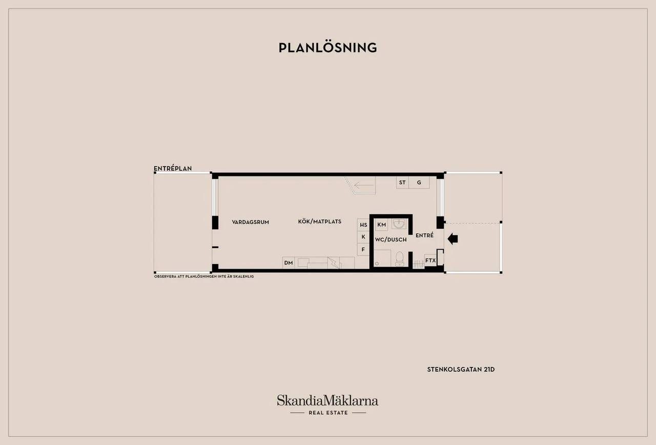 Planritning för Stenkolsgatan 21D