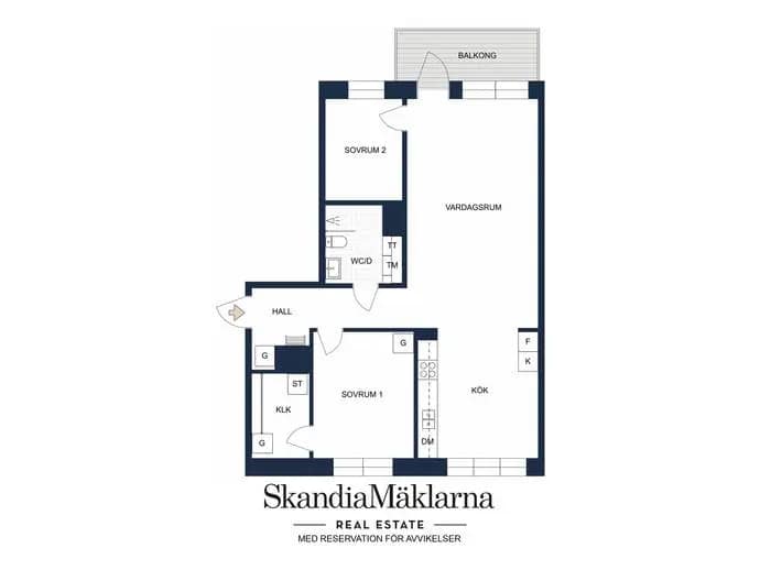 Floor plan for Marknadsgatan 44