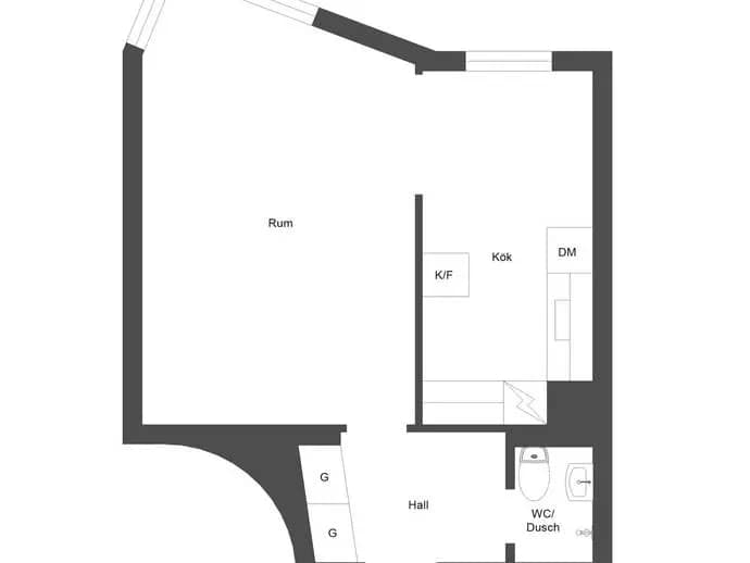 Floor plan for Hospitalsgatan 41