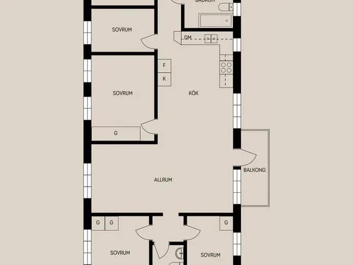 Planritning för Brynäsgatan 107