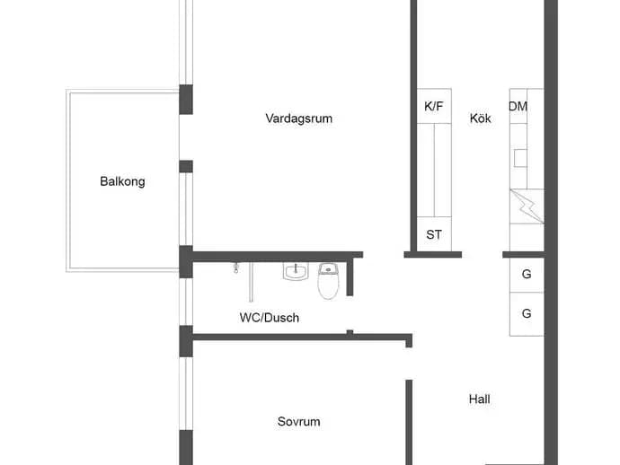 Floor plan for Tegelbruksgatan 23