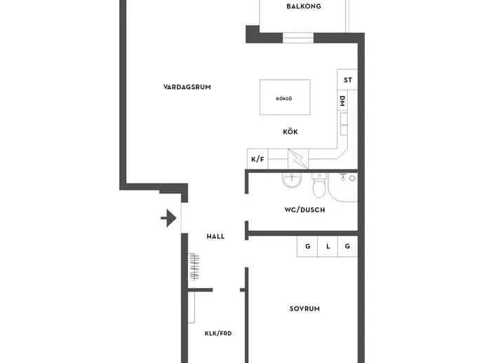 Planritning för Kyrkogatan 1A