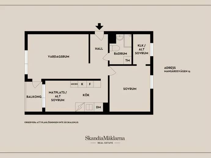 Floor plan for Mangårdsvägen 15