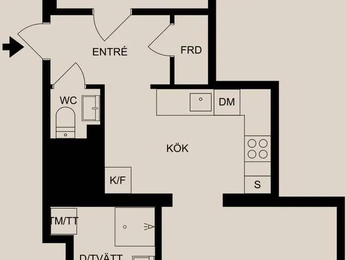 Floor plan for Stockholmsvägen 7C