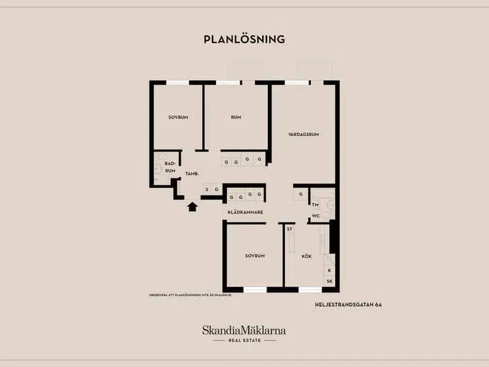Floor plan for Heljestrandsgatan 6A
