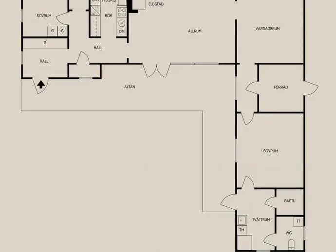 Floor plan for Ekviksvägen 1