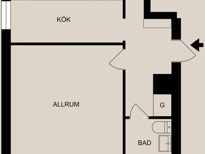 Planritning för Enebymovägen 5