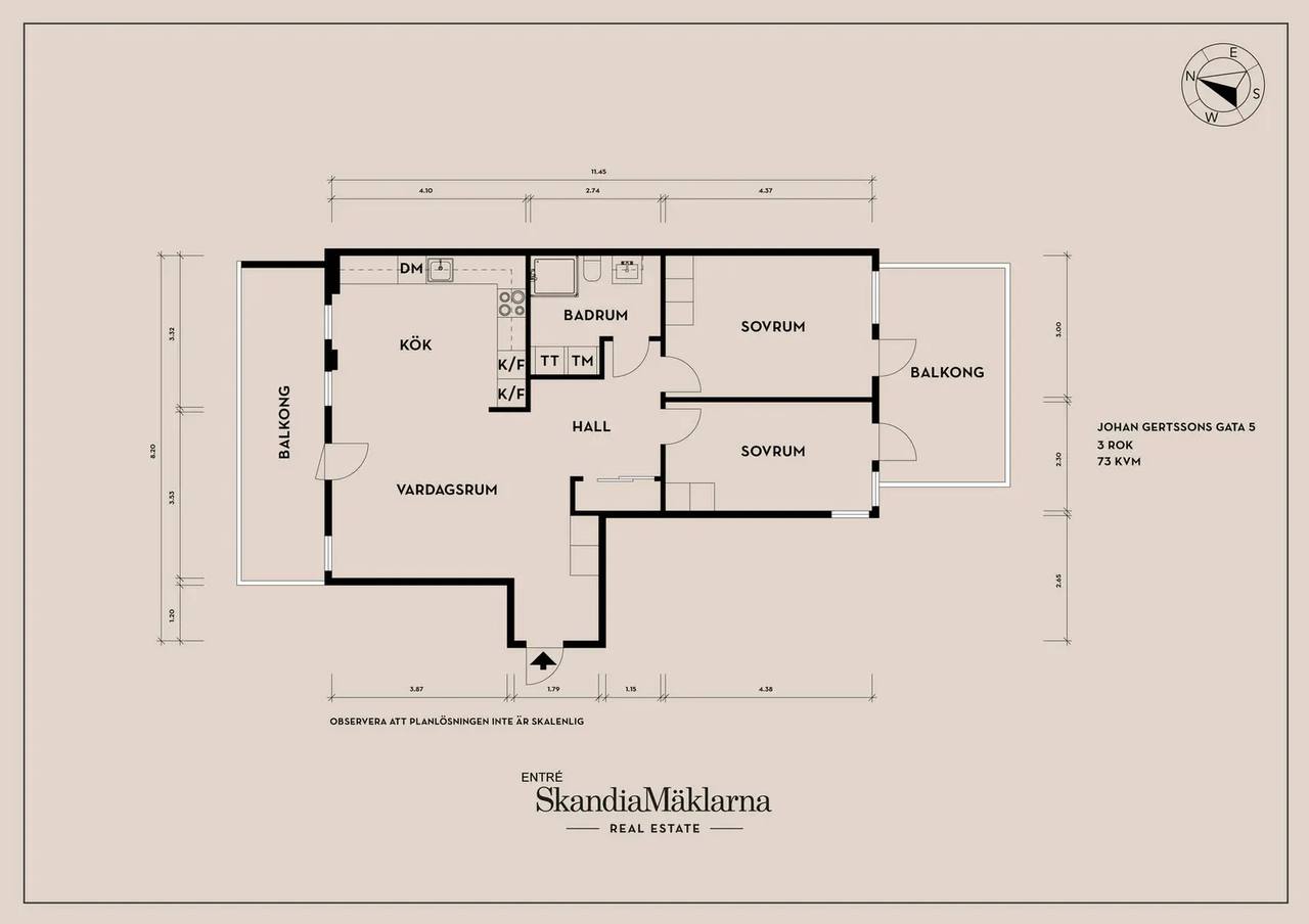 Floor plan for Johan Gertssons gata 5