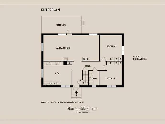 Planritning för Ringvägen 8